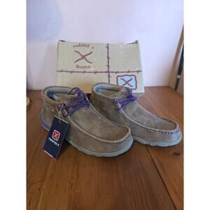 Twisted X Womens Chukka Driving Moccasins Size 11 In Bomber Brown Leather NWT!!!